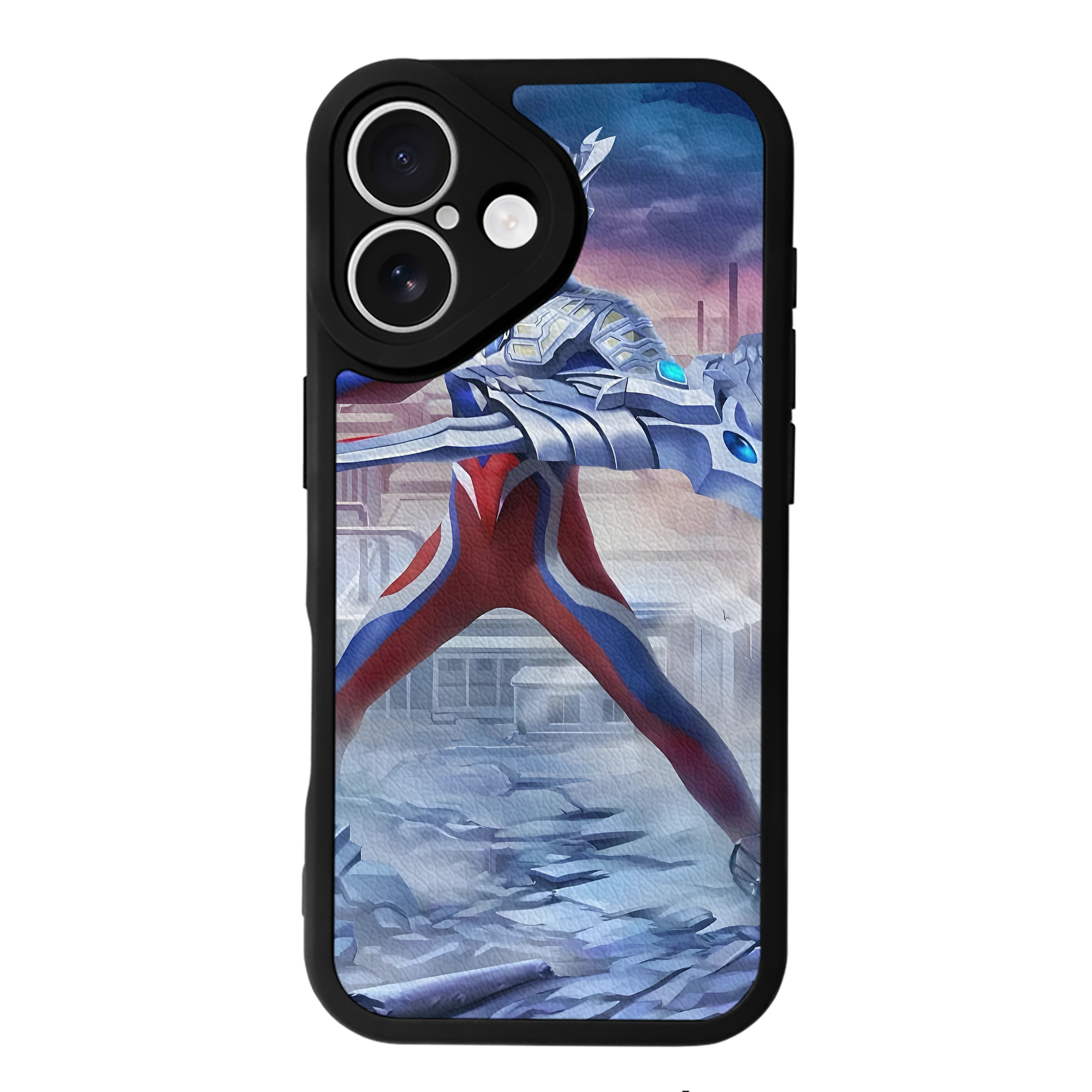 （画像用） ウルトラマン Ultraman 【iPhone 16シリーズ対応】シリコンスマホケース（レザー調） 材質：シリコン